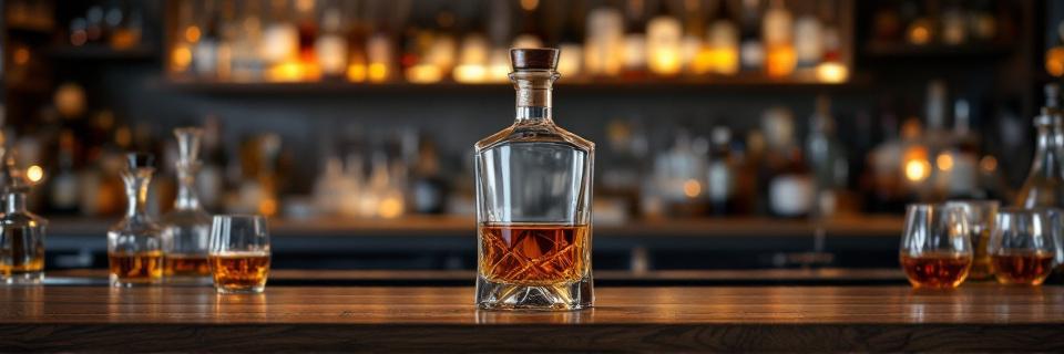 Botella Licorera de Vidrio